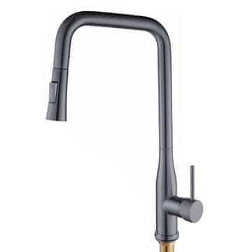 slomart Steel edge temno siva kuhinjska armatura Nexo