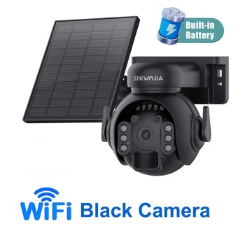KJB Solarna vrtljiva IP kamera Wi-Fi, črna