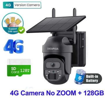 KJB Solarna 4G PTZ kamera, 4 MP, s kartico 128 GB