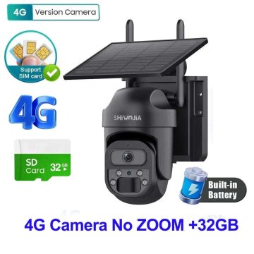 KJB Solarna 4G PTZ kamera, 4 MP, s kartico 32 GB
