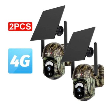 KJB Solarna 4G PTZ kamera z zaznavanjem oseb in živali, 4 MP, paket 2 kamer
