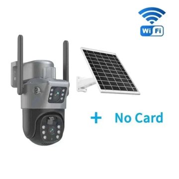 KJB Solarna PTZ kamera z dvema objektivoma, 8 MP, WiFi, brez vključene kartice