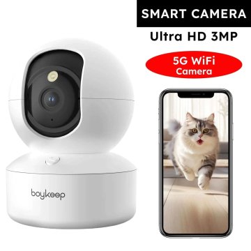 KJB Notranja WiFi kamera za hišne ljubljenčke, 3 MP, 360°, USB
