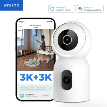 KJB Notranja WiFi kamera z dvema objektivoma, C30 Dual, EU vtič