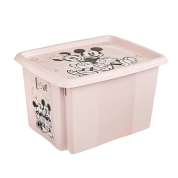 keeeper Karolina Minnie Mouse škatla za shranjevanje s pokrovom, 30l, roza