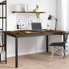 Vidaxl Jedilne mize 150 x 90 x 75 cm Inženirski les Dimljen hrast