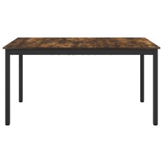 Vidaxl Jedilne mize 150 x 90 x 75 cm Inženirski les Dimljen hrast