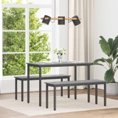 Vidaxl Jedilne mize 150 x 90 x 75 cm Inženirski les Siva Sonoma