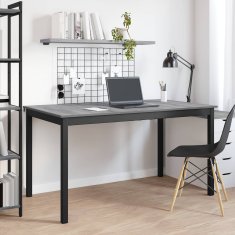 Vidaxl Jedilne mize 150 x 90 x 75 cm Inženirski les Siva Sonoma