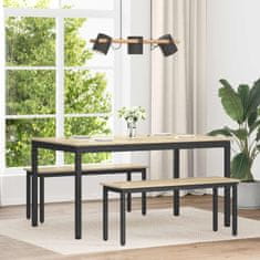 Vidaxl Jedilne mize 150 x 90 x 75 cm Inženirski les Sonoma hrast