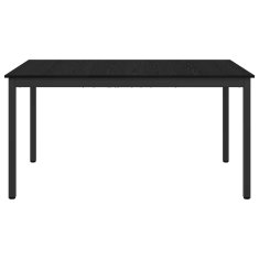 Vidaxl Jedilne mize 150 x 90 x 75 cm Inženirski les Črni hrast