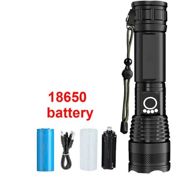 KJB Polnilna LED svetilka A10 z nastavljivim snopom, USB-C, baterija 18650, brez škatle