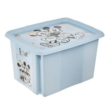keeeper Karolina Mickey Mouse škatla za shranjevanje s pokrovom, 30l, modra