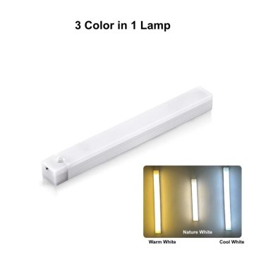 KJB Polnilna LED senzorska luč za omaro, 20 cm, tri barve svetlobe