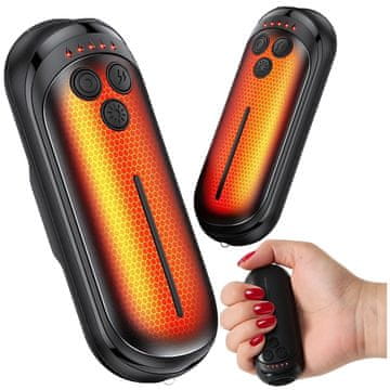 Northix Polnilni grelnik za roke, 2 pakiranja z baterijami 3000 mAh, USB-C