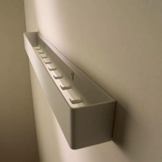 Stenski obešalnik za oblačila 80 cm, minimalističen kovinski obešalnik iz aluminija, mat bela barva, trpežen in odporen na praske, za predprostor, spalnico ali garderobo, vključuje pripomoček za