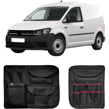Avtomobilski organizator za vrata Opaltool set 2 kom za Fiat Ducato, Peugeot Boxer, Renault Master, Nissan NV400, Opel Movano, črn, trpežna tkanina, namestitev brez vrtanja, za orodje in kamp opremo