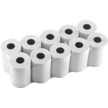 Nikcorp Termalni papir za blagajne 57 mm x 15 m, set 10 kosov, visokokakovostne termalne role za POS sisteme, fiskalne tiskalnike in plačilne terminale, jasen izpis, zaščita tiskalne glave, univerzalna
