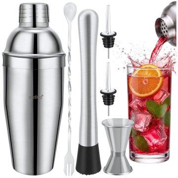 Northix Barmanski set 6 v 1 s 700 ml stresalnikom za koktajle in vrčem, nerjaveče jeklo