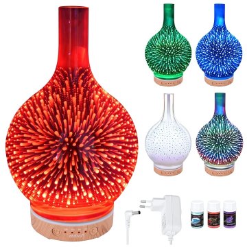 Northix Aroma difuzor vlažilec zraka 200 ml z RGB LED lučko, do 6 ur, 7 barv