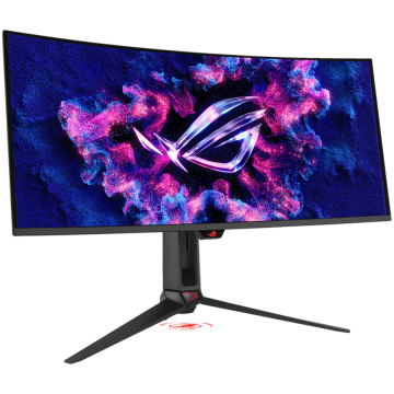 ASUS ROG Swift OLED PG34WCDN ukrivljen gaming monitor - 86.4cm (34''), UWQHD (3440 x 1440), Tandem RGB QD-OLED, 1800R, 360Hz, 0.03ms, BlackShield, G-SYNC kompatibilen, DisplayHDR 500 True Black,