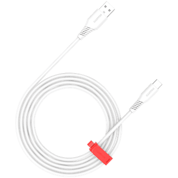 Canyon cable Onwire 18TP USB-A to USB-C 2m,18W TPE 2m White