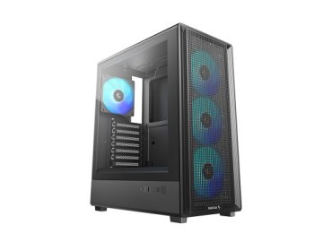 DEEPCOOL Računalniško ohišje DeepCool CC550 4F, ATX, Midi-Tower, ARGB, kaljeno steklo, črno