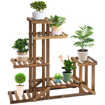 Homestar Stojalo za rastline 98x28x96,5 cm rjavo