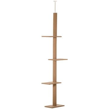 Homestar Mačje drevo nastavljiv praskalnik 43x27x228-260 cm rjave barve