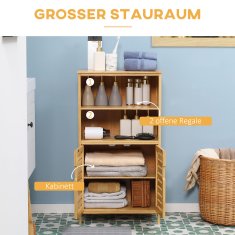 Homestar Kopalniška omarica 50x29x92 cm naravni shranjevalni prostor