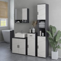 Homestar Kopalniška omarica 60x30x60 cm siva