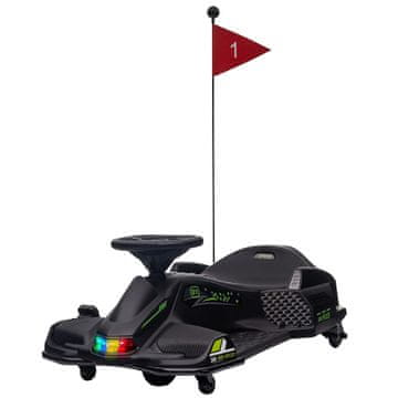 Homestar Električni gokart za otroke 90x53x99 cm črne barve