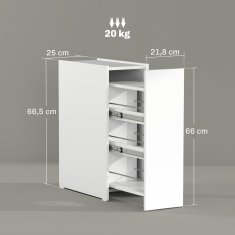 Homestar Kopalniška omarica 47x25x66,5 cm Bela