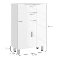 Homestar Kopalniška omarica 60x30x93 cm Bela