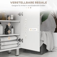 Homestar Kopalniška omarica 60x30x93 cm Bela