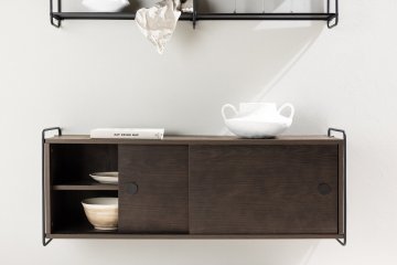 Venture Design Stenski omarica 121x35x48 cm rjava