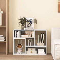 Costway 2-delni konzolni TV regal v beli barvi