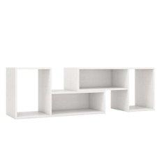Costway 2-delni konzolni TV regal v beli barvi