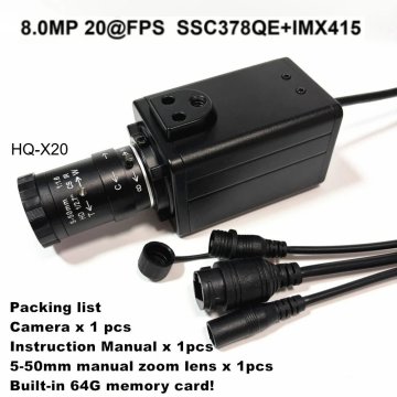KJB Žična notranja IP kamera, 8 MP, objektiv 5-50 mm, kartica 64 GB