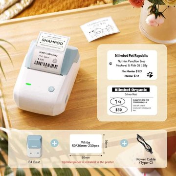 KJB Bluetooth termični tiskalnik nalepk B1, moder