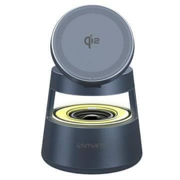 4smarts Aura Sound Qi2 polnilna postaja siva