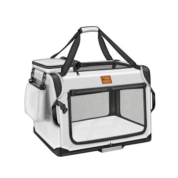 Tresko Prevozna škatla za pse in mačke 70x52x52 cm Svetlo siva