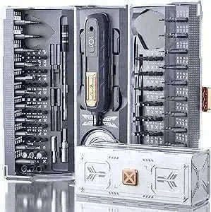KJB Ročni komplet preciznih izvijačev 180 v 1 z magnetnimi nastavki, bel