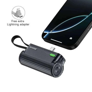 KJB Prenosna USB baterija Flow Mini 2, 5000 mAh, črn