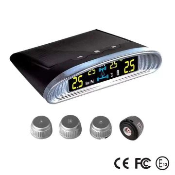 KJB Solarni sistem TPMS s štirimi zunanjimi senzorji, srebrna izvedba