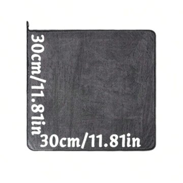 KJB Krpa iz mikrovlaken za sušenje avtomobila, temno siva, 30 × 30 cm
