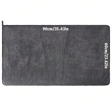 KJB Krpa iz mikrovlaken za sušenje avtomobila, temno siva, 60 × 90 cm