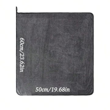 KJB Krpa iz mikrovlaken za sušenje avtomobila, temno siva, 50 × 60 cm