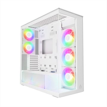 Arctic Xtender Tempered Glass White (ACPCC00014A, E-ATX belo, 2xUSB3.2, 1xUSB Type-C, RGB, stransko steklo) računalniško ohišje