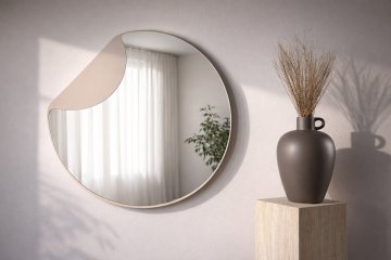 Venture Design Ogledalo Mui 2x80x70 cm Bež